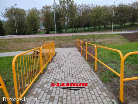 Produkcja montaż balustrad U-11a,  ogrodzeń U-12a łańcuchowych U-12b