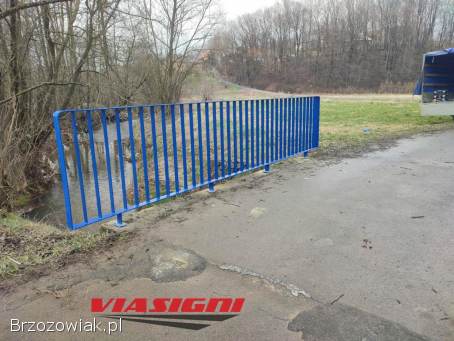 Produkcja montaż balustrad U-11a,  ogrodzeń U-12a łańcuchowych U-12b