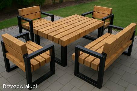 Meble ogrodowe drewniane nowoczesne premium