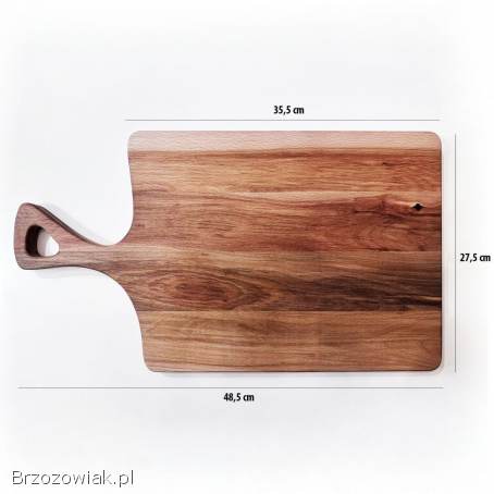 Deska bukowa do krojenia z uchwytem -  lite drewno,  ekologiczna