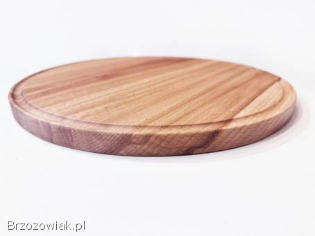 Deska bukowa okrągła na pizzę 35 cm -  lite drewno,  ekologiczna