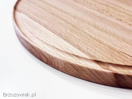 Deska bukowa okrągła na pizzę 35 cm -  lite drewno,  ekologiczna