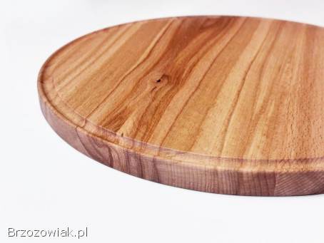 Deska bukowa okrągła na pizzę 35 cm -  lite drewno,  ekologiczna