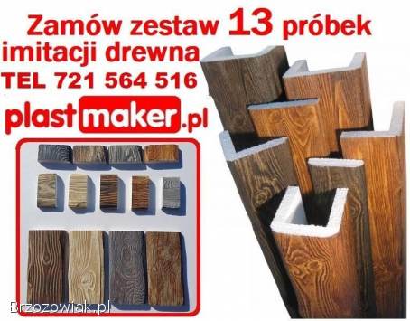 Belki rustykalne sufitowe maskownice NA WYMIAR drewna fake wood elastyczna deska
