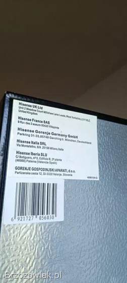 Lodówka HISENSE RB440N4GBE No frost 200.  4cm Czarna (szkło) licowane