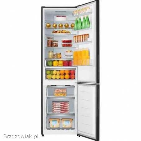 Lodówka HISENSE RB440N4GBE No frost 200.  4cm Czarna (szkło) licowane