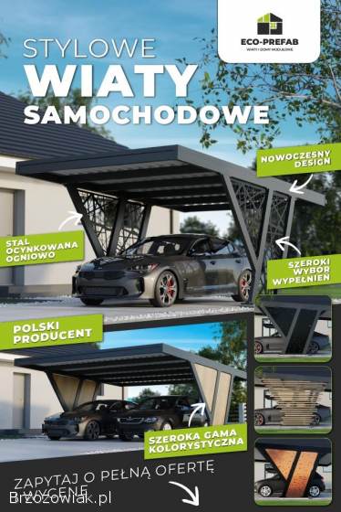 Nowoczesne wiaty samochodowe