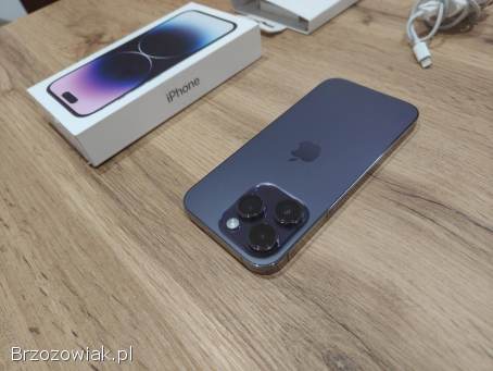 Okazja!  Iphone 14 Pro -  Deep Purple!  Super Stan!  256GB!  Gwarancja!