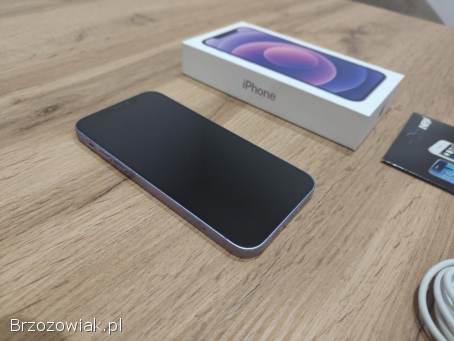 Okazja!  Iphone 12 -  Fioletowy!  Piękny Kolor!  Gwarancja!  Bateria 100