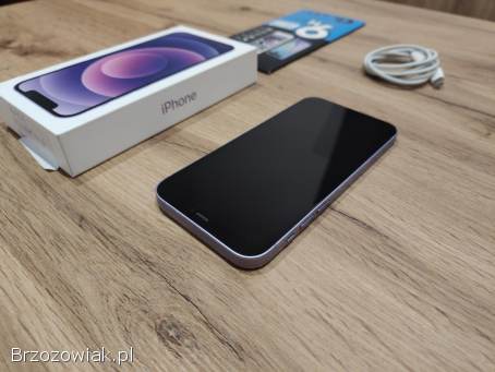 Okazja!  Iphone 12 -  Fioletowy!  Piękny Kolor!  Gwarancja!  Bateria 100