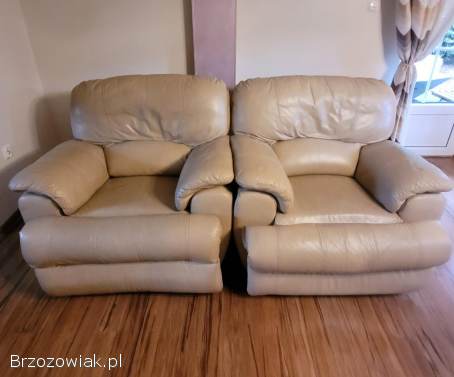 WYPOCZYNEK SKÓRZANY Z FUNKCJĄ SPANIA