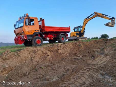 Roboty ziemne w Bieszczadach stawy drogi kruszywa