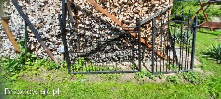 Brama dwuskrzydłowa z furtką 124cm