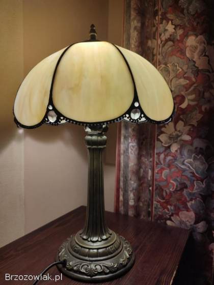 Lampa witrażowa,  styl Tiffany,  wys.  48 cm