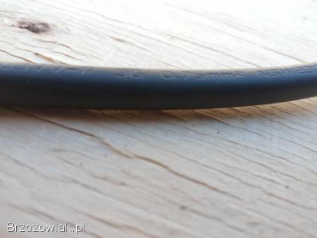 Kabel 3 żyłowy 0,  75mm² zasilający do zasilacza do ładowarki do lampki,  hulajnogi