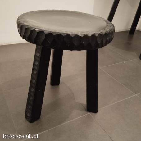 Stół drewniany,  taborety