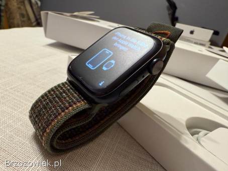 Apple Watch Series 7 45mm GPS + CELLULAR LTE stan BDB kpl.  pasek NIKE