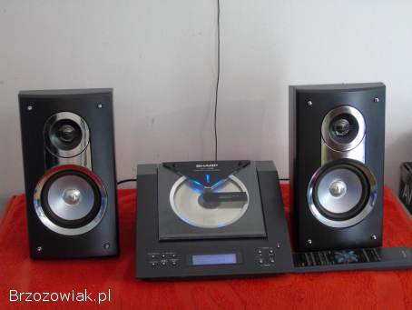 Wieża Sharp pilot CD AUX kolumny.  DOSTAWA.