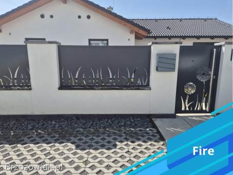 Laserowo wypalane ogrodzenia aluminiowe -  model Fire -  Euro Fences