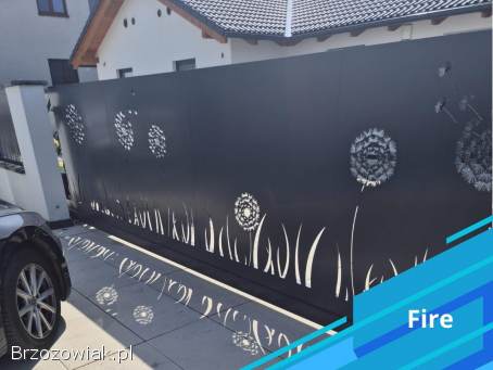 Laserowo wypalane ogrodzenia aluminiowe -  model Fire -  Euro Fences