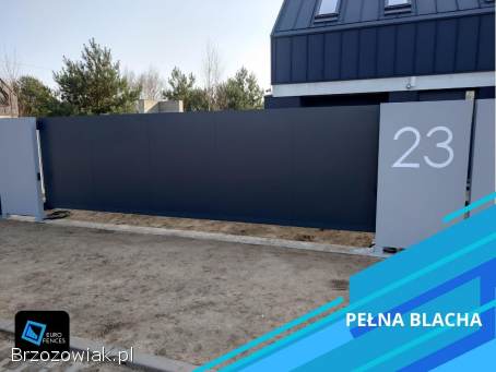 Ogrodzenie aluminiowe -  model Pełna Blacha -  Euro Fences