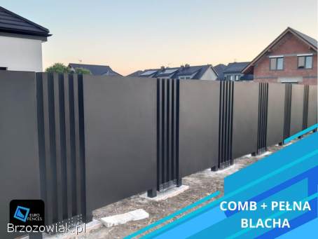 Ogrodzenie aluminiowe -  model Pełna Blacha -  Euro Fences