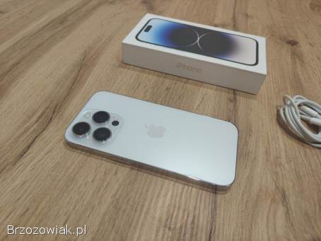 Okazja!  Iphone 14 Pro Srebrny/Biały!  Gwarancja!  Bat.  100!  Jak nowy!