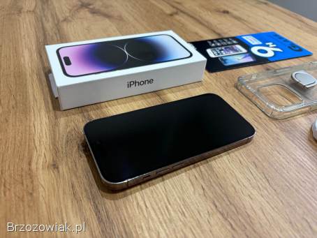 Okazja!  Iphone 14 Pro -  Deep Purple!  Super Stan!  Kondycja Bat 100!