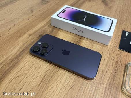 Okazja!  Iphone 14 Pro -  Deep Purple!  Super Stan!  Kondycja Bat 100!