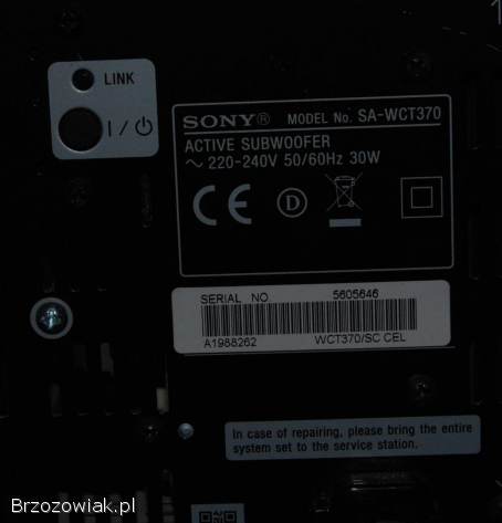 SOUNDBAR SONY SA-CT370/ SA-WCT370