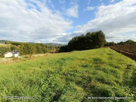 Słoneczna,  widokowa działka w Jasienicy Rosielnej.