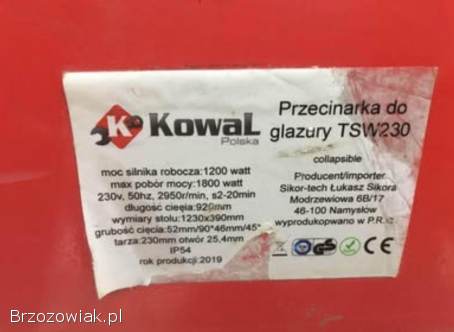 Przecinarka do glazury Kowal