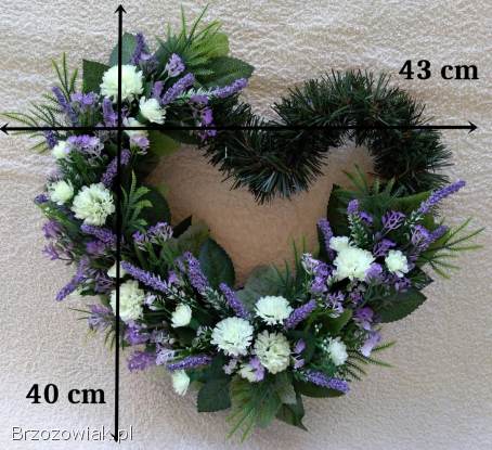 Wiązanka nagrobna wieniec nagrobny serce kompozycja kwiatowa