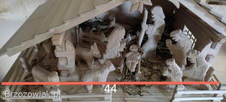 Szopka Bożonarodzeniowa / Betlejemska z drewna rzeźba