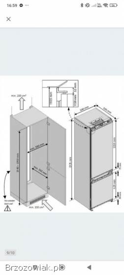 Lodówka do zabudowy Beko