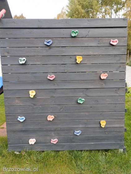 Plac zabaw ninja huśtawka domek ścianka wspinaczkowa tanio