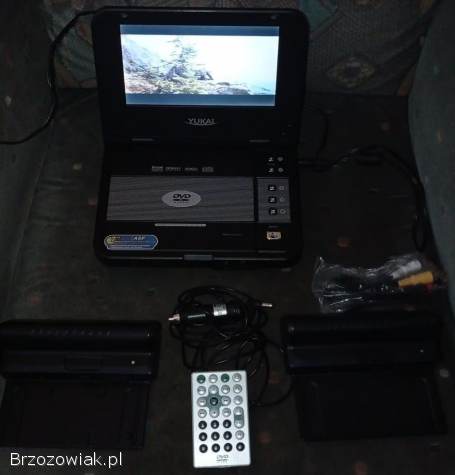 DVD przenośne z wyświetlaczem komplet