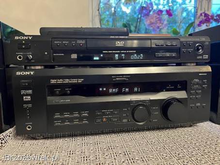 AMPLITUNER SONY STR-DE545(+oryginalny pilot)+CD DVD PLAYER DVP S535D