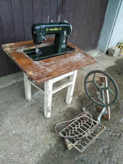 Zabytkowa maszyna do szycia WESTA Przemyśl Łucznik retro antyk PRL