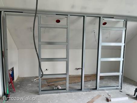 Szpachlowanie,  podwieszane sufity,  zabudowa poddaszy,  malowanie