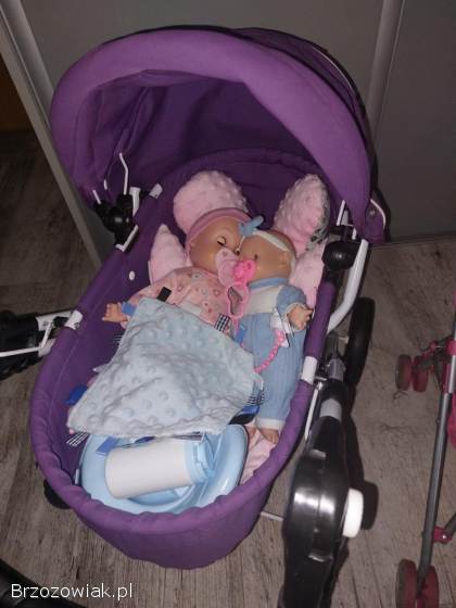 Wózki do zabawy plus lalki