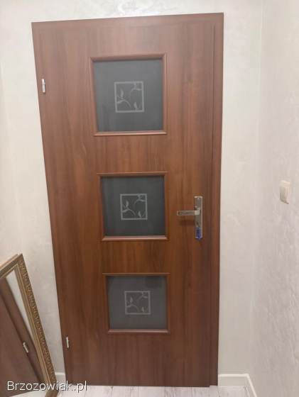 Skrzydło drzwiowe brąz + klamka