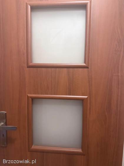 Skrzydło drzwiowe brąz + klamka