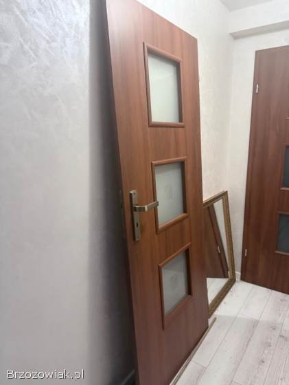 Skrzydło drzwiowe brąz + klamka