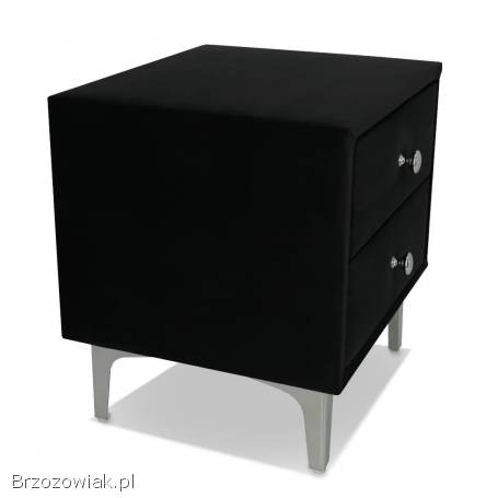 TAPICEROWANA SZAFKA STELLA sztuk 2 W KOLORZE CZARNYM