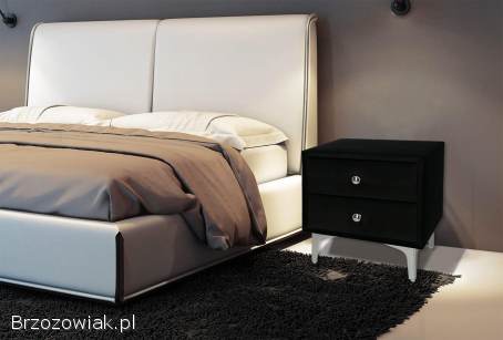 TAPICEROWANA SZAFKA STELLA sztuk 2 W KOLORZE CZARNYM