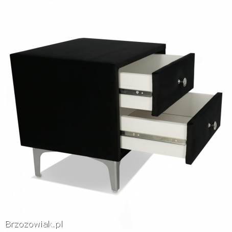 TAPICEROWANA SZAFKA STELLA sztuk 2 W KOLORZE CZARNYM