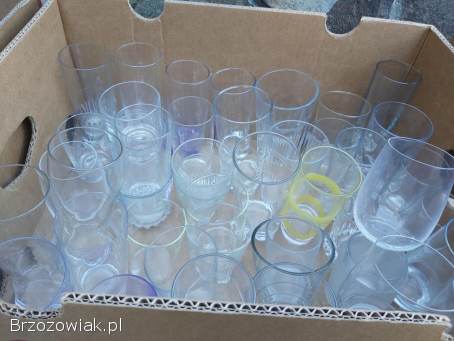 Szklanki kieliszki talerze inne szkło ceramika porcelana vintage PRL.