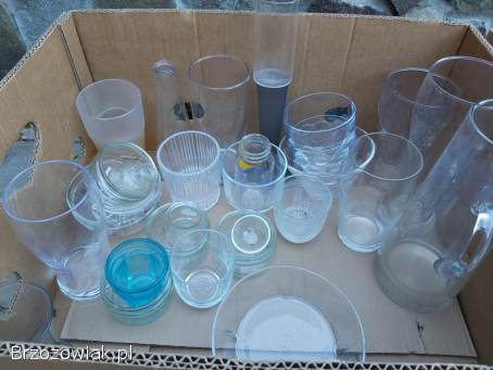 Szklanki kieliszki talerze inne szkło ceramika porcelana vintage PRL.