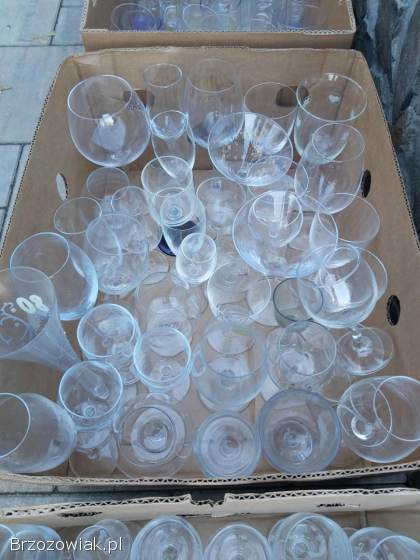 Szklanki kieliszki talerze inne szkło ceramika porcelana vintage PRL.